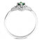 Smart Ring DA168 Stainless Steel Ring with AAA Grade CZ in Emerald