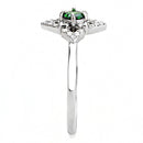 Smart Ring DA168 Stainless Steel Ring with AAA Grade CZ in Emerald