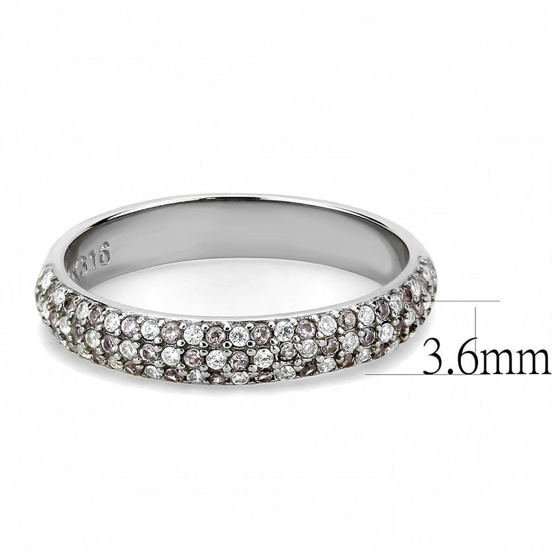 Silver Jewelry Rings Smart Ring DA231 Stainless Steel Ring with AAA Grade CZ Alamode Fashion Jewelry Outlet