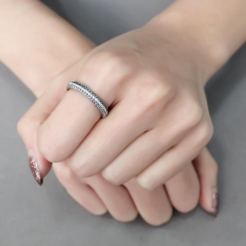 Silver Jewelry Rings Smart Ring DA232 Stainless Steel Ring with AAA Grade CZ Alamode Fashion Jewelry Outlet