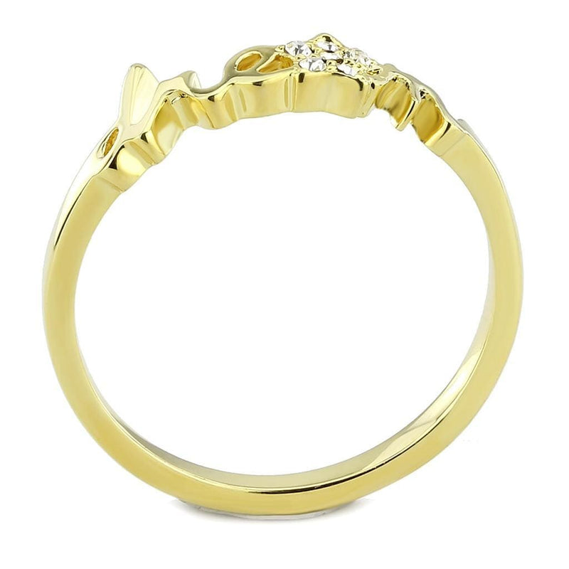 Silver Jewelry Rings Solid Gold Ring LO3961 Flash Gold Brass Ring with Top Grade Crystal Alamode Fashion Jewelry Outlet