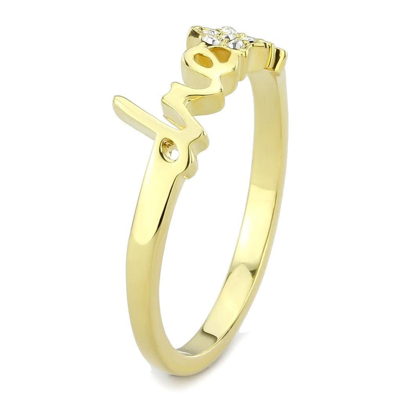 Silver Jewelry Rings Solid Gold Ring LO3961 Flash Gold Brass Ring with Top Grade Crystal Alamode Fashion Jewelry Outlet