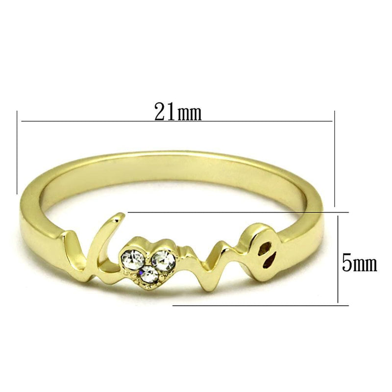 Silver Jewelry Rings Solid Gold Ring LO3964 Flash Gold Brass Ring with Top Grade Crystal Alamode Fashion Jewelry Outlet