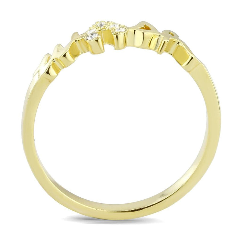 Silver Jewelry Rings Solid Gold Ring LO3966 Flash Gold Brass Ring with Top Grade Crystal Alamode Fashion Jewelry Outlet