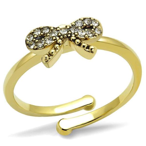 Silver Jewelry Rings Solid Gold Ring LO4042 Flash Gold Brass Ring with Top Grade Crystal Alamode Fashion Jewelry Outlet