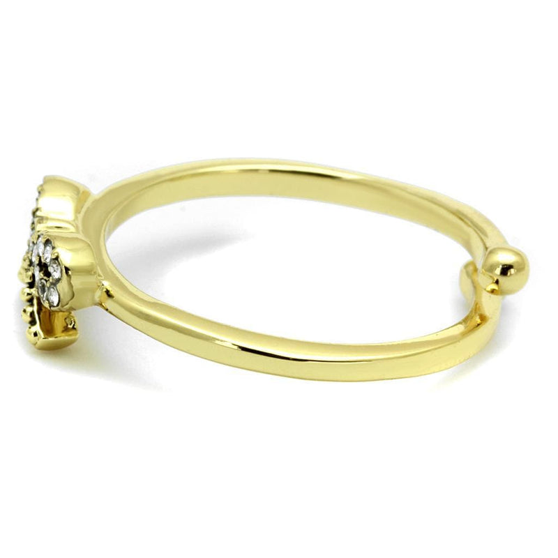 Silver Jewelry Rings Solid Gold Ring LO4042 Flash Gold Brass Ring with Top Grade Crystal Alamode Fashion Jewelry Outlet