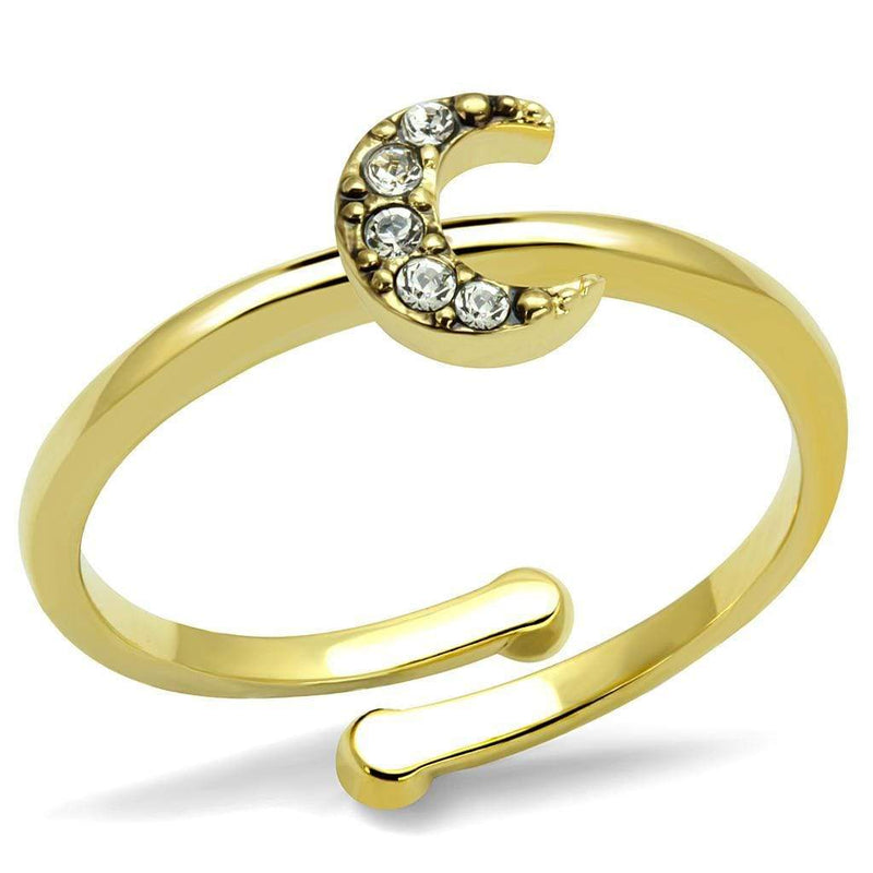 Silver Jewelry Rings Solid Gold Ring LO4046 Flash Gold Brass Ring with Top Grade Crystal Alamode Fashion Jewelry Outlet
