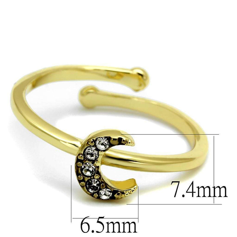 Silver Jewelry Rings Solid Gold Ring LO4046 Flash Gold Brass Ring with Top Grade Crystal Alamode Fashion Jewelry Outlet