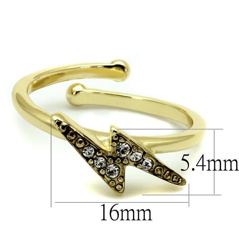 Silver Jewelry Rings Solid Gold Ring LO4048 Flash Gold Brass Ring with Top Grade Crystal Alamode Fashion Jewelry Outlet