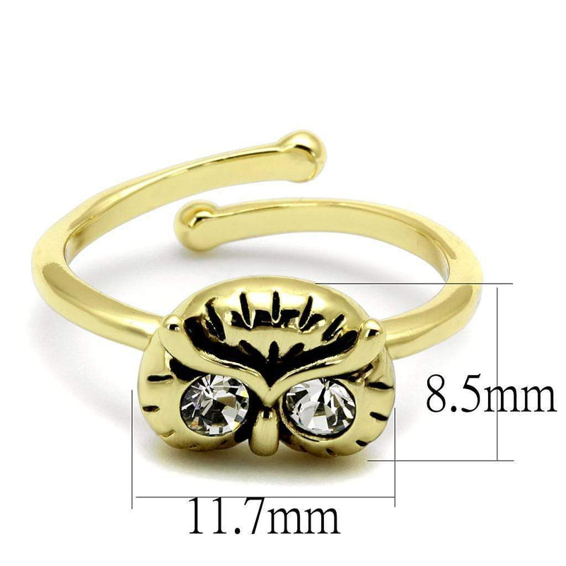 Silver Jewelry Rings Solid Gold Ring LO4050 Flash Gold Brass Ring with Top Grade Crystal Alamode Fashion Jewelry Outlet