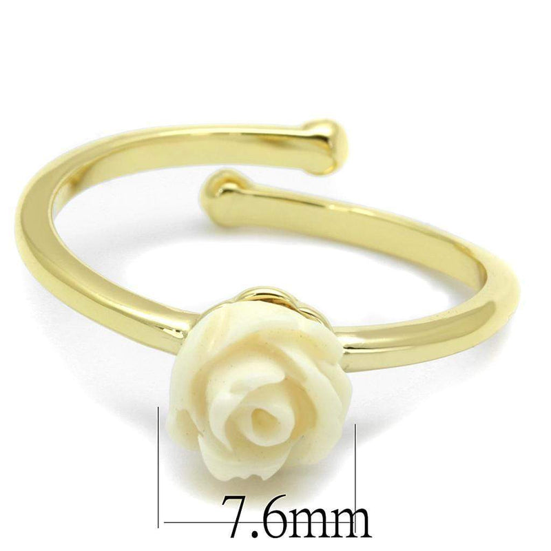 Silver Jewelry Rings Solid Gold Ring LO4057 Flash Gold Brass Ring with Synthetic Alamode Fashion Jewelry Outlet