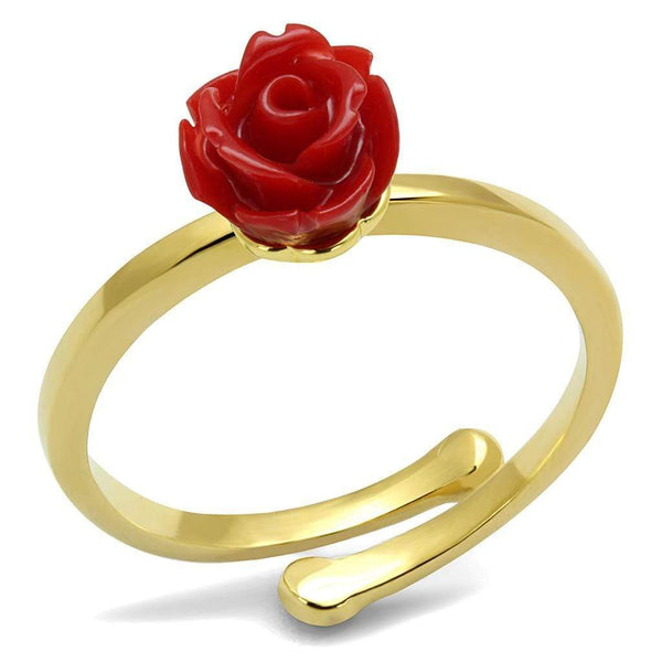 Silver Jewelry Rings Solid Gold Ring LO4058 Flash Gold Brass Ring with Synthetic in Siam Alamode Fashion Jewelry Outlet