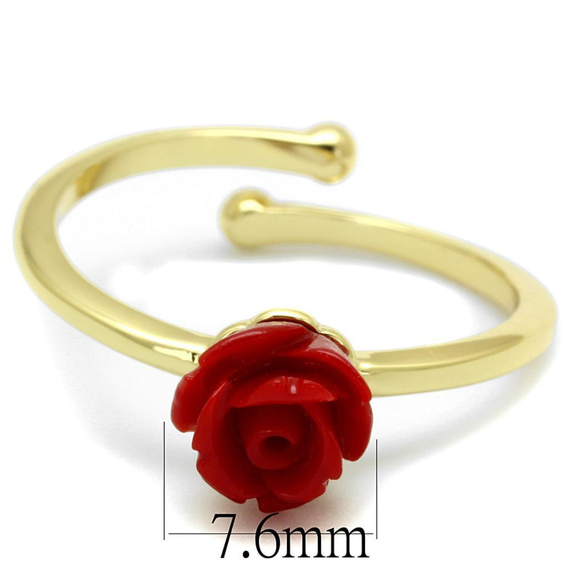 Silver Jewelry Rings Solid Gold Ring LO4058 Flash Gold Brass Ring with Synthetic in Siam Alamode Fashion Jewelry Outlet