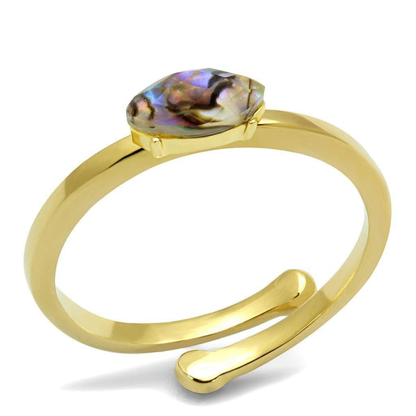 Silver Jewelry Rings Solid Gold Ring LO4062 Flash Gold Brass Ring with Precious Stone Alamode Fashion Jewelry Outlet