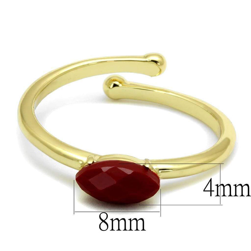 Silver Jewelry Rings Solid Gold Ring LO4063 Flash Gold Brass Ring with Synthetic in Siam Alamode Fashion Jewelry Outlet