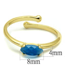 Silver Jewelry Rings Solid Gold Ring LO4064 Flash Gold Brass Ring with Synthetic Alamode Fashion Jewelry Outlet