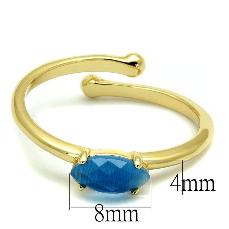 Silver Jewelry Rings Solid Gold Ring LO4064 Flash Gold Brass Ring with Synthetic Alamode Fashion Jewelry Outlet