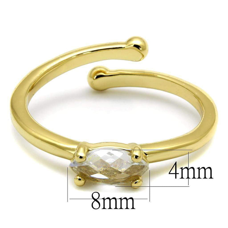 Silver Jewelry Rings Solid Gold Ring LO4067 Flash Gold Brass Ring with AAA Grade CZ Alamode Fashion Jewelry Outlet