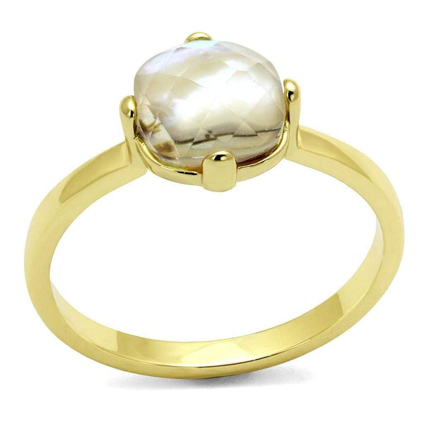 Silver Jewelry Rings Solid Gold Ring LO4071 Flash Gold Brass Ring with Precious Stone Alamode Fashion Jewelry Outlet