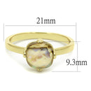 Silver Jewelry Rings Solid Gold Ring LO4071 Flash Gold Brass Ring with Precious Stone Alamode Fashion Jewelry Outlet