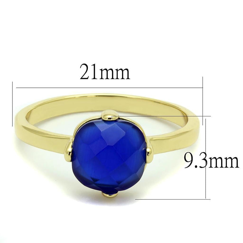 Silver Jewelry Rings Solid Gold Ring LO4072 Flash Gold Brass Ring with Synthetic Alamode Fashion Jewelry Outlet