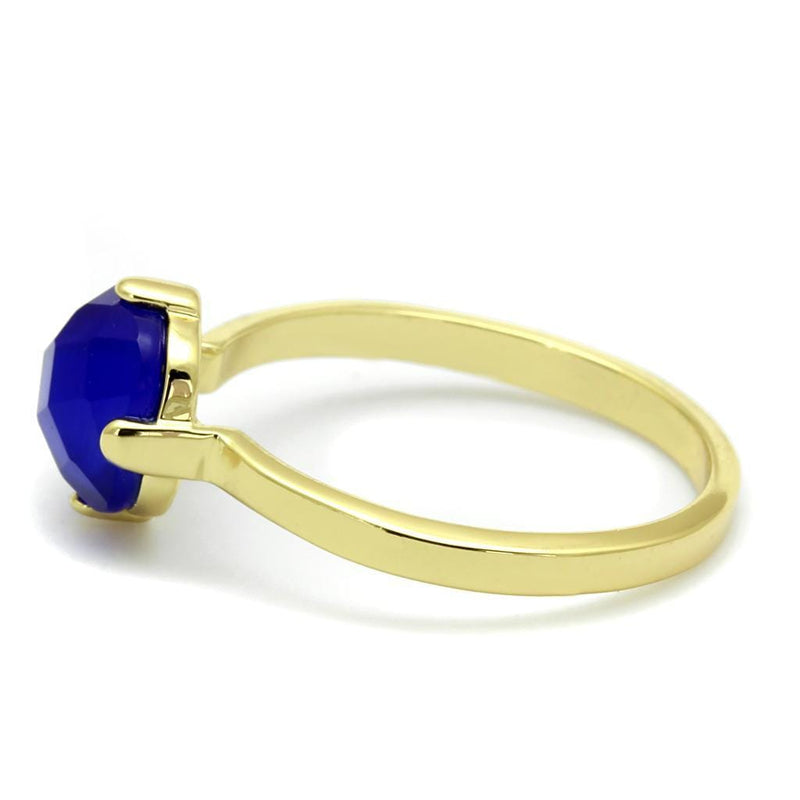 Silver Jewelry Rings Solid Gold Ring LO4072 Flash Gold Brass Ring with Synthetic Alamode Fashion Jewelry Outlet