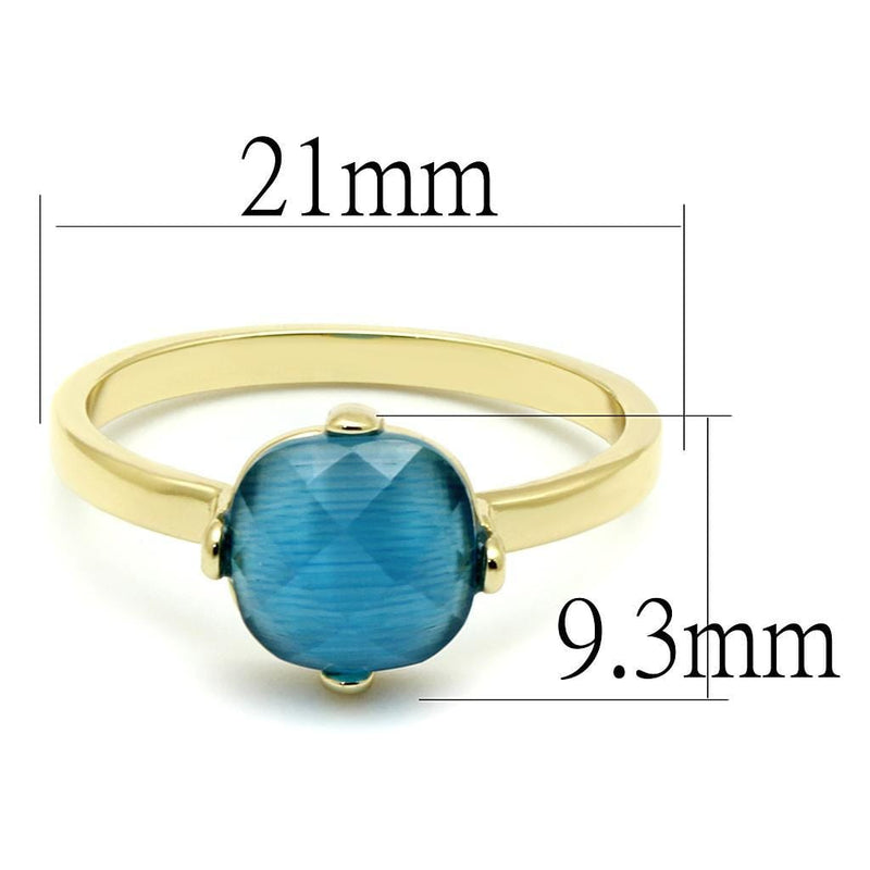 Silver Jewelry Rings Solid Gold Ring LO4073 Flash Gold Brass Ring with Synthetic Alamode Fashion Jewelry Outlet