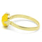 Silver Jewelry Rings Solid Gold Ring LO4074 Flash Gold Brass Ring with Synthetic in Topaz Alamode Fashion Jewelry Outlet