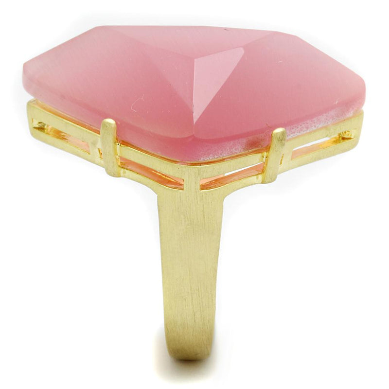 Silver Jewelry Rings Solid Gold Ring LO4104 Gold & Brush Brass Ring with Synthetic in Rose Alamode Fashion Jewelry Outlet