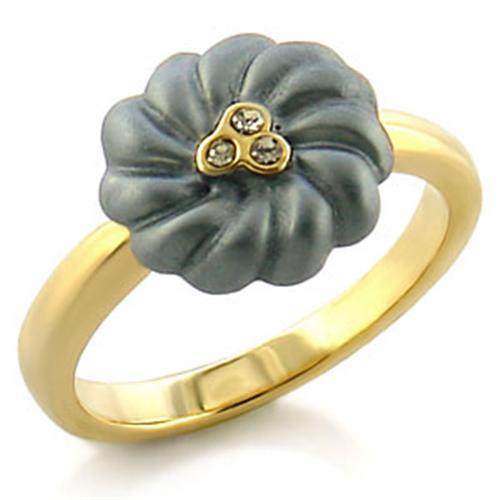 Silver Jewelry Rings Solid Gold Ring LO503 Gold White Metal Ring with Top Grade Crystal Alamode Fashion Jewelry Outlet