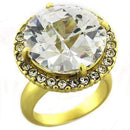 Silver Jewelry Rings Solid Gold Ring LOA1001 Matte Gold Brass Ring with AAA Grade CZ Alamode Fashion Jewelry Outlet