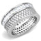 Stainless Steel Rings 3W1520 Rhodium Stainless Steel Ring with CZ