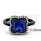 Silver Jewelry Rings Stainless Steel Rings DA027 Black - Stainless Steel Ring in London Blue Alamode Fashion Jewelry Outlet