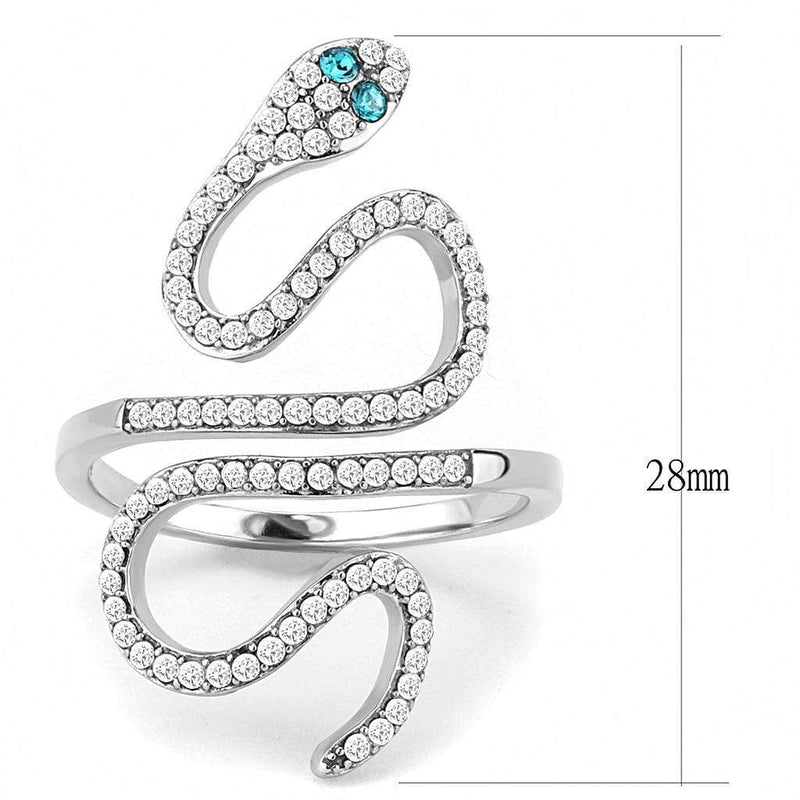 Silver Jewelry Rings Stainless Steel Rings DA051 Stainless Steel Ring with Top Grade Crystal Alamode Fashion Jewelry Outlet