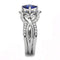 Silver Jewelry Rings Stainless Steel Rings DA272 Stainless Steel Ring with Synthetic in London Blue Alamode Fashion Jewelry Outlet