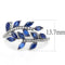 Silver Jewelry Rings Stainless Steel Rings DA274 Stainless Steel Ring with Synthetic in London Blue Alamode Fashion Jewelry Outlet