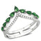 Silver Jewelry Rings Stainless Steel Rings DA347 Stainless Steel Ring with Synthetic in Emerald Alamode Fashion Jewelry Outlet