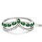 Silver Jewelry Rings Stainless Steel Rings DA347 Stainless Steel Ring with Synthetic in Emerald Alamode Fashion Jewelry Outlet