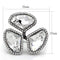 Silver Jewelry Rings Stainless Steel Rings LO3938 Stainless Steel Ring with Top Grade Crystal Alamode Fashion Jewelry Outlet