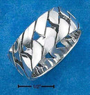 Silver Jewelry Rings Sterling Silver 10MM Open Basket Weave Band Ring JadeMoghul Inc.