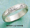 Silver Jewelry Rings Sterling Silver 3MM Antiqued Floral Wedding Band Ring JadeMoghul Inc.