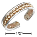 Silver Jewelry Rings Sterling Silver And 12 Karat Gold Filled Beaded Toe Ring JadeMoghul Inc.