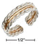 STERLING SILVER AND 12 KARAT GOLD FILLED SERPENTINE TOE RING