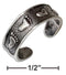 Silver Jewelry Rings Sterling Silver Antiqued Footprints Toe Ring JadeMoghul Inc.