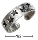 Silver Jewelry Rings Sterling Silver Antiqued Stars Toe Ring JadeMoghul Inc.