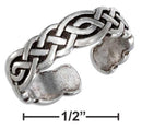 Silver Jewelry Rings Sterling Silver Celtic Weave Toe Ring JadeMoghul Inc.