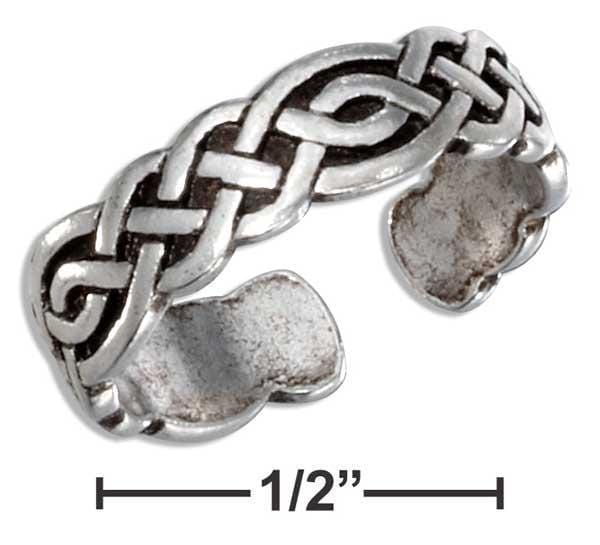 Silver Jewelry Rings Sterling Silver Celtic Weave Toe Ring JadeMoghul Inc.