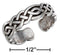 Silver Jewelry Rings Sterling Silver Celtic Weave Toe Ring JadeMoghul Inc.