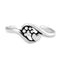 Silver Jewelry Rings Sterling Silver Close To My Heart Heart And Dog Paw Print Wrap Toe Ring JadeMoghul