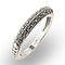 Sterling Silver Cubic Zirconia Ring 34311 Antique Tone 925 Sterling Silver Ring